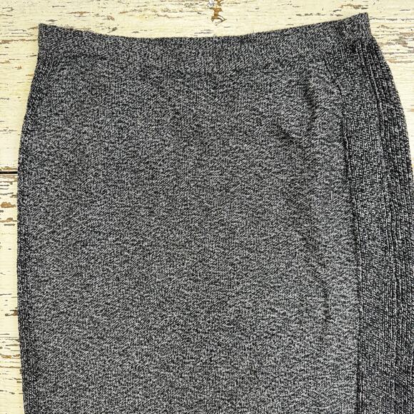 Pure Jill Pull On Knit Pencil Skirt Heathered Gray Size XS Cotton Nylon Straight - Picture 3 of 6